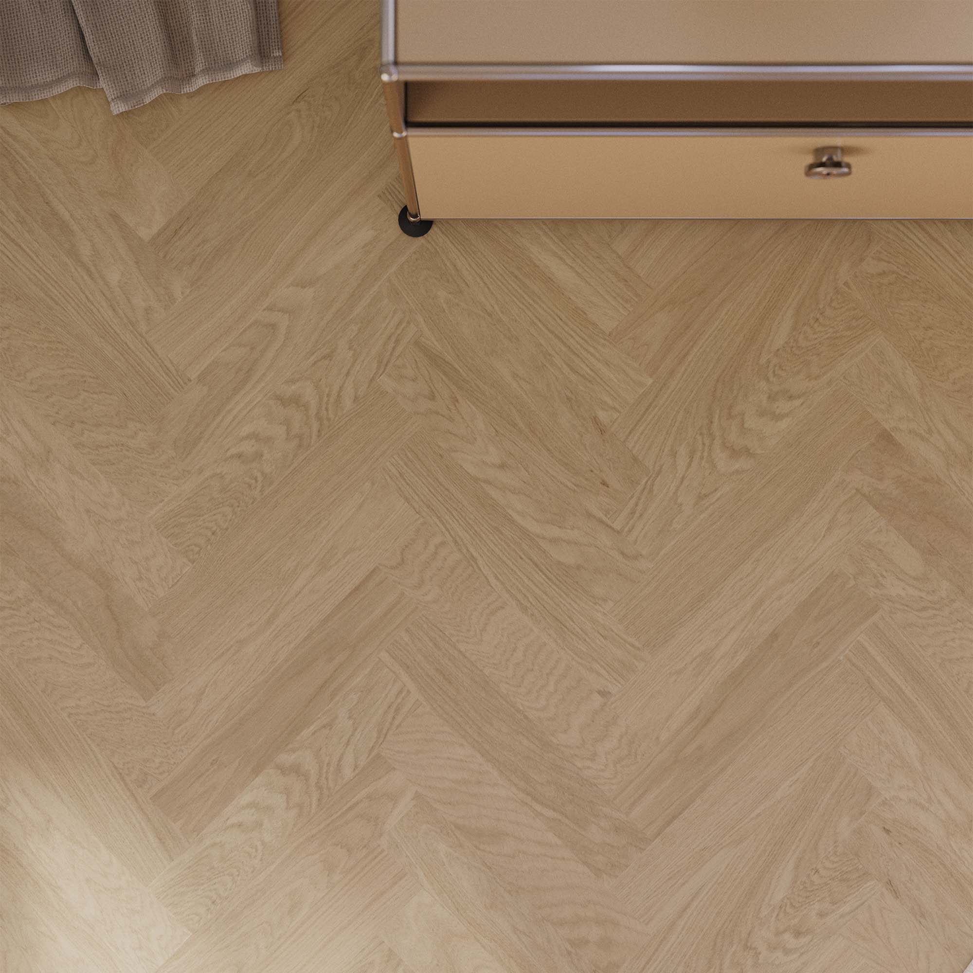 Tregulv Bjelin Herdet Eik Sigtuna Classic Fiskeben Misty White