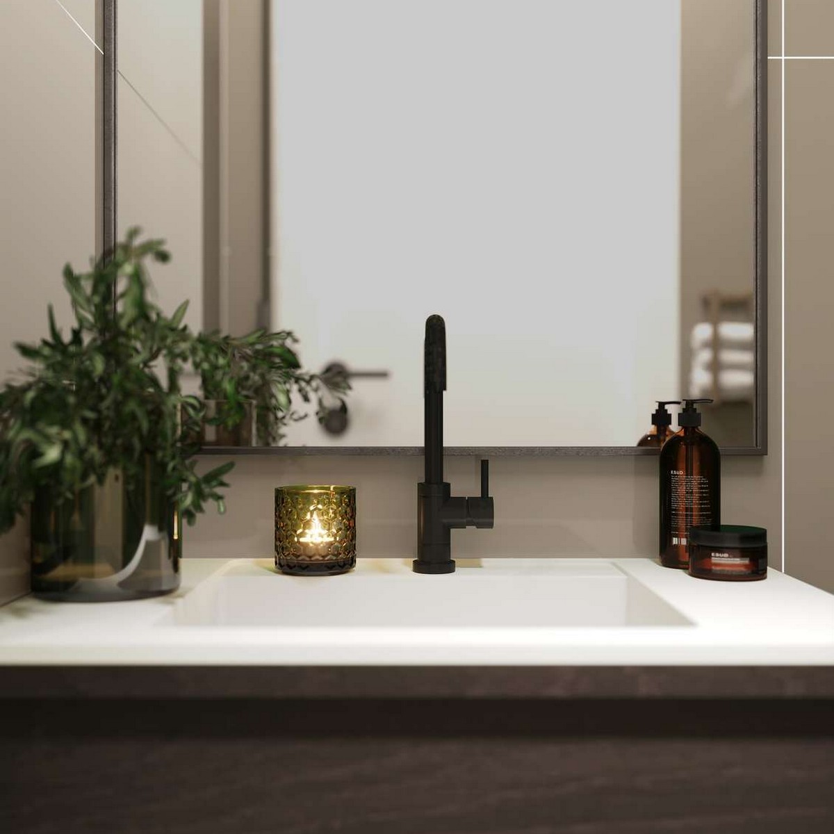 Baderomspanel Fibo 6233-M6060 Beige