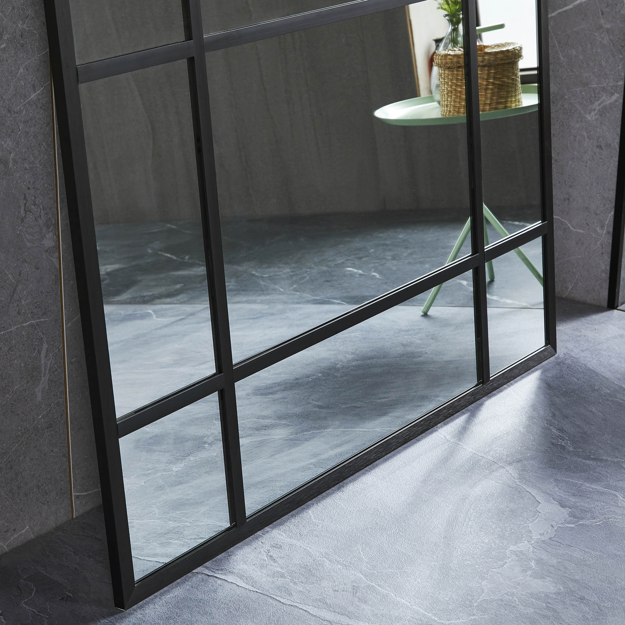 Hallspeil Lyfco Rektangulær Sort