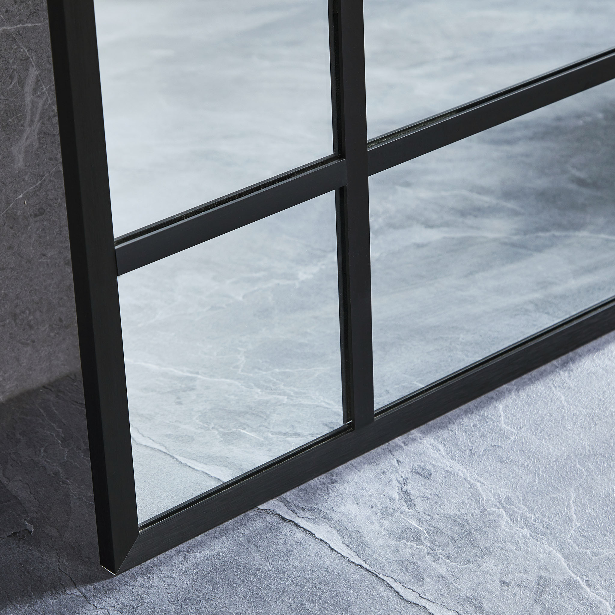 Hallspeil Lyfco Rektangulær Sort