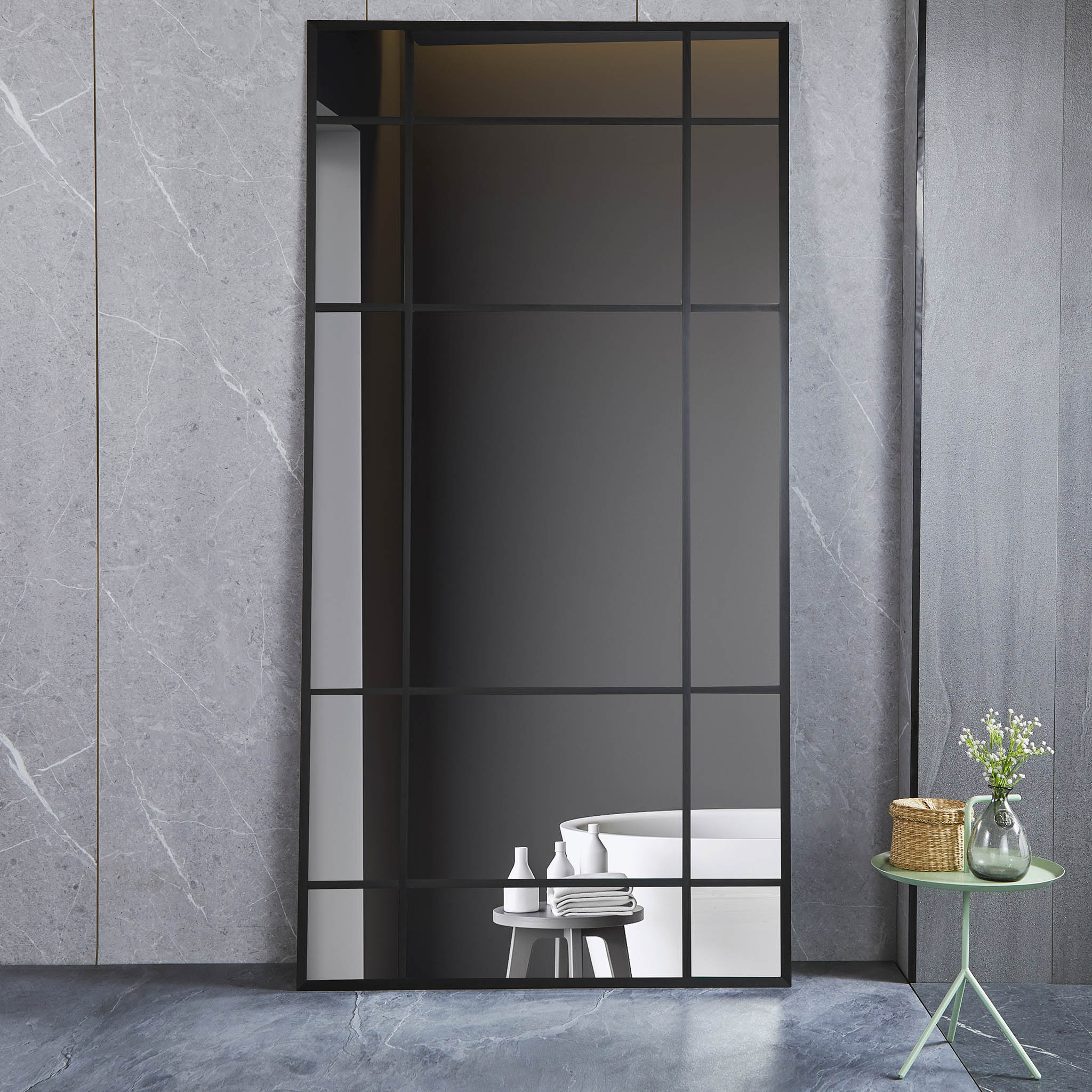 Hallspeil Lyfco Rektangulær Sort