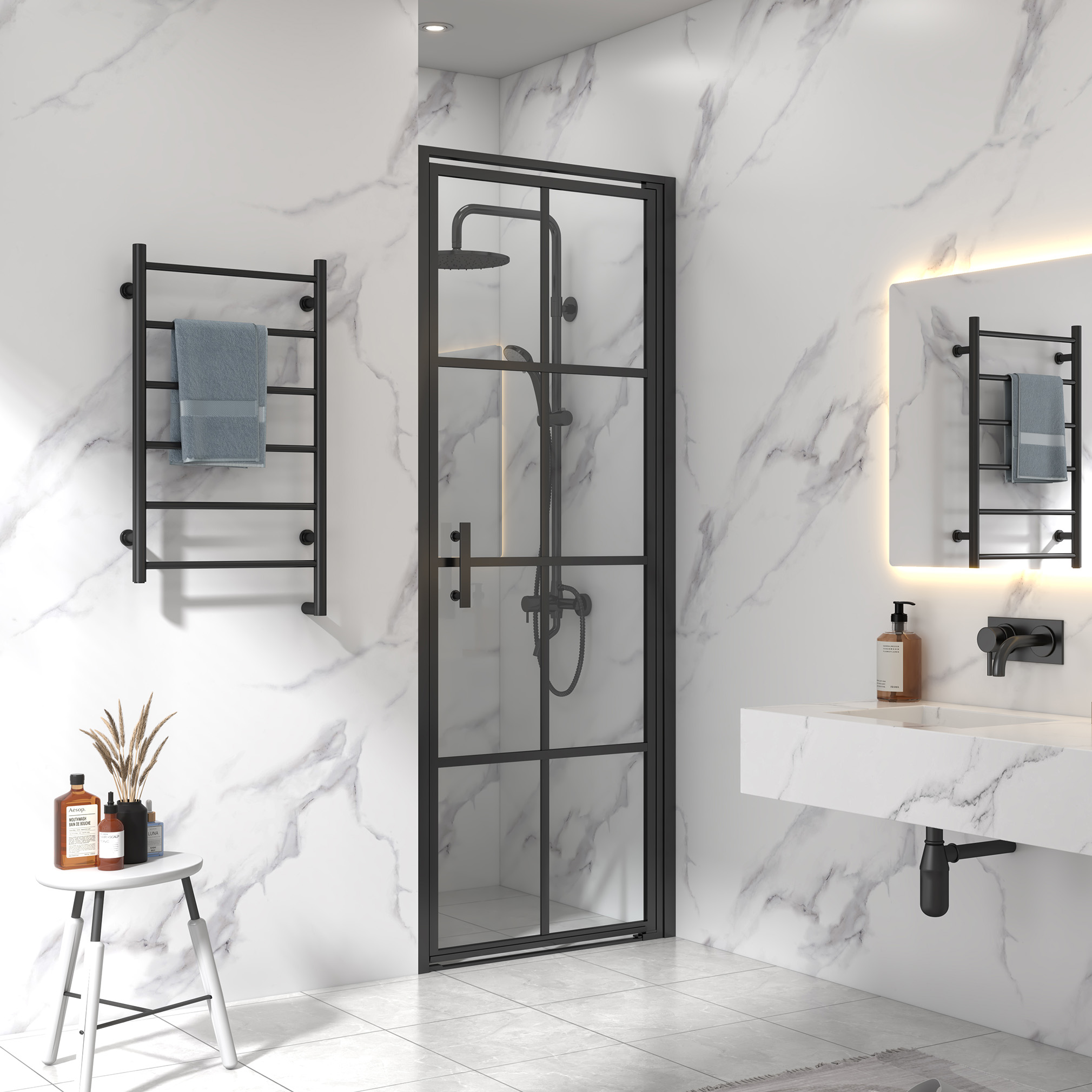 Dusjdør Lyfco med Sprosser