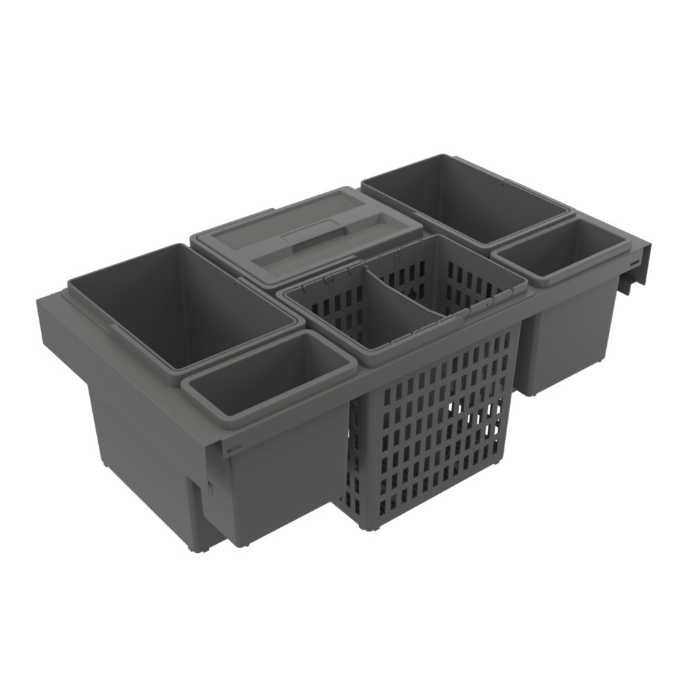 Källsorteringskärhållare Beslag Design Trend Highside 800 Eco Mörkgrå