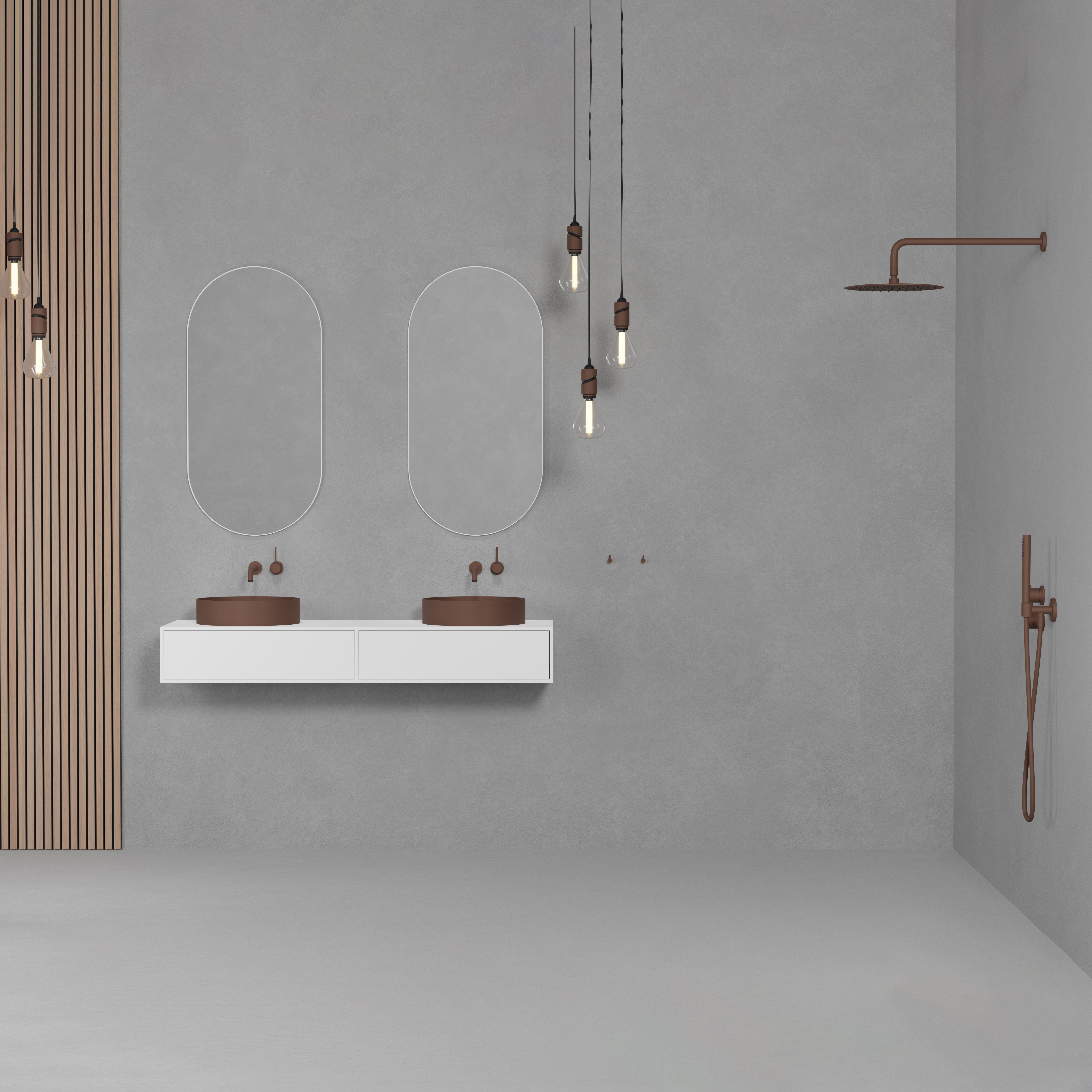 Takduschset Scandtap Steel Harmonized 2X för Inbyggnad