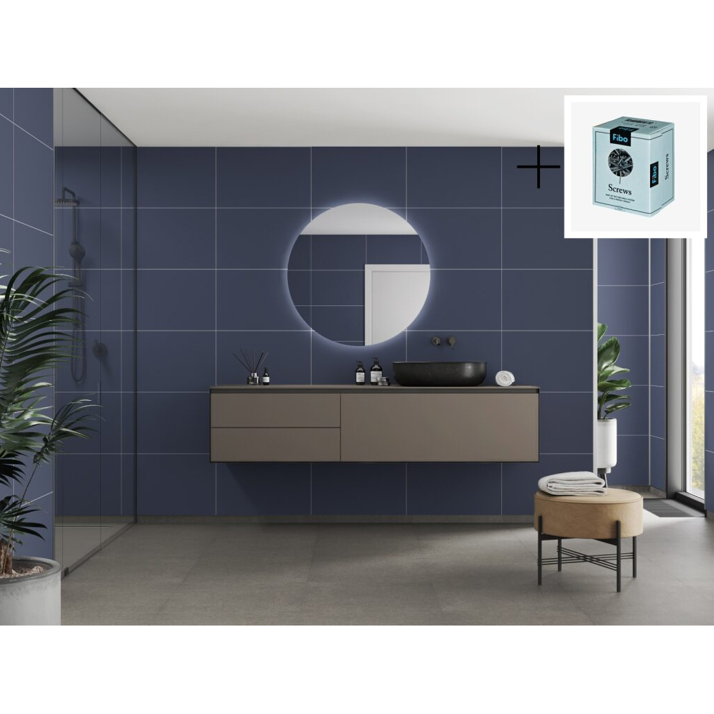 Baderomspanel Fibo 5230-M6040 Smokey Blue med Monteringsskruer