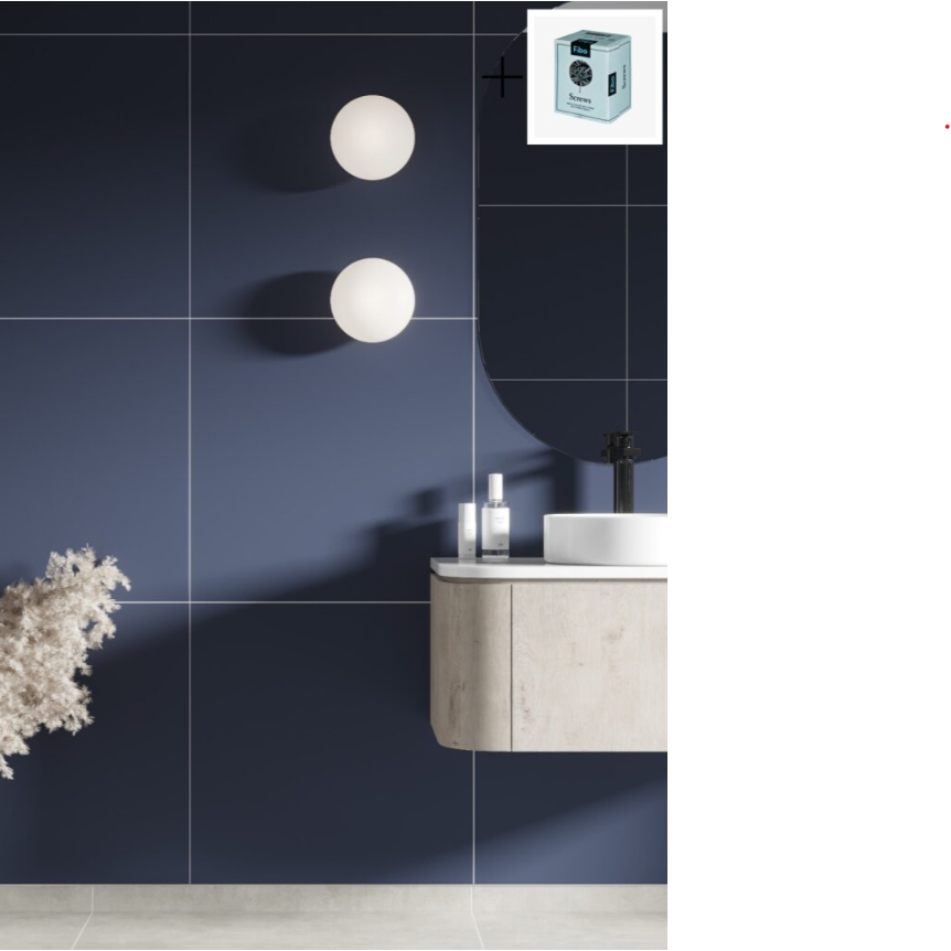 Baderomspanel Fibo 5230-M6060 Smokey Blue med Monteringsskruer