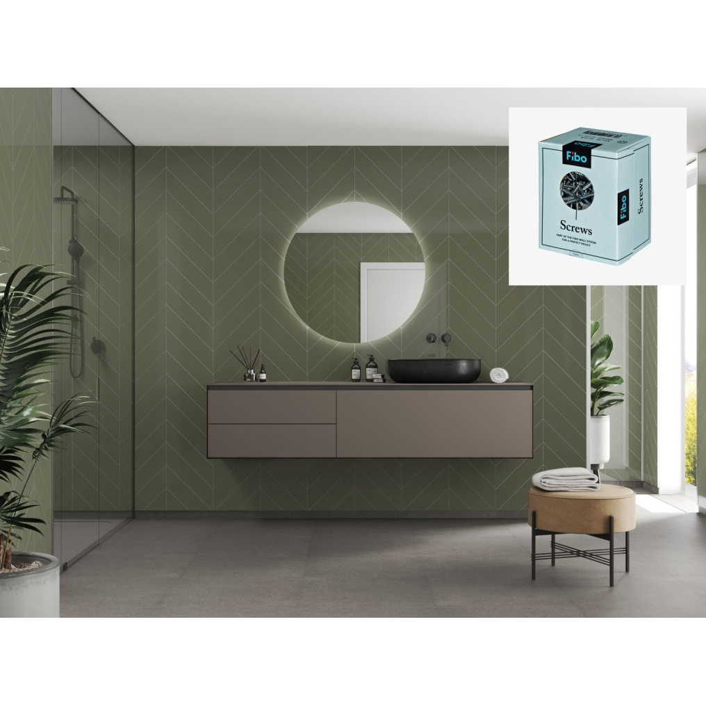 Baderomspanel Fibo 5207-M78 Camo Green med Monteringsskruer