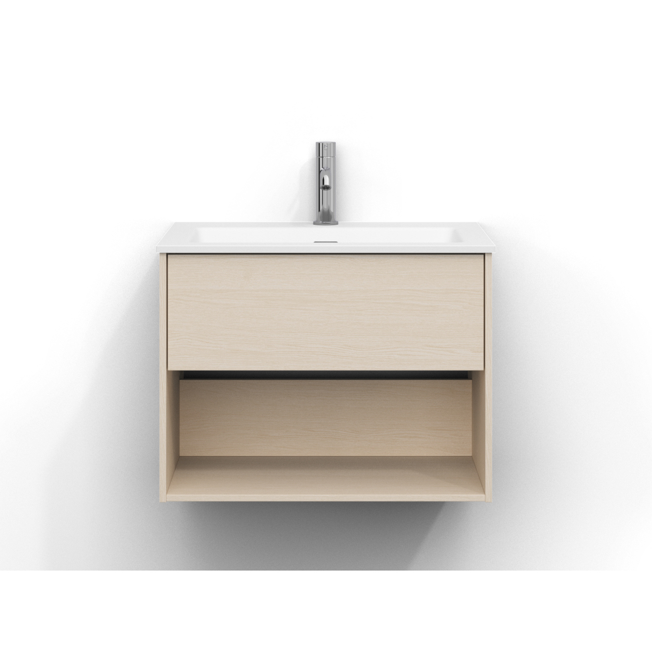 Tvättställsskåp Svedbergs Epos 60x45 med 1 Låda och 1 Öpen Hylla | badrum - badrumsmobler - tvattstallsskap-och-kommod | KakelKungen