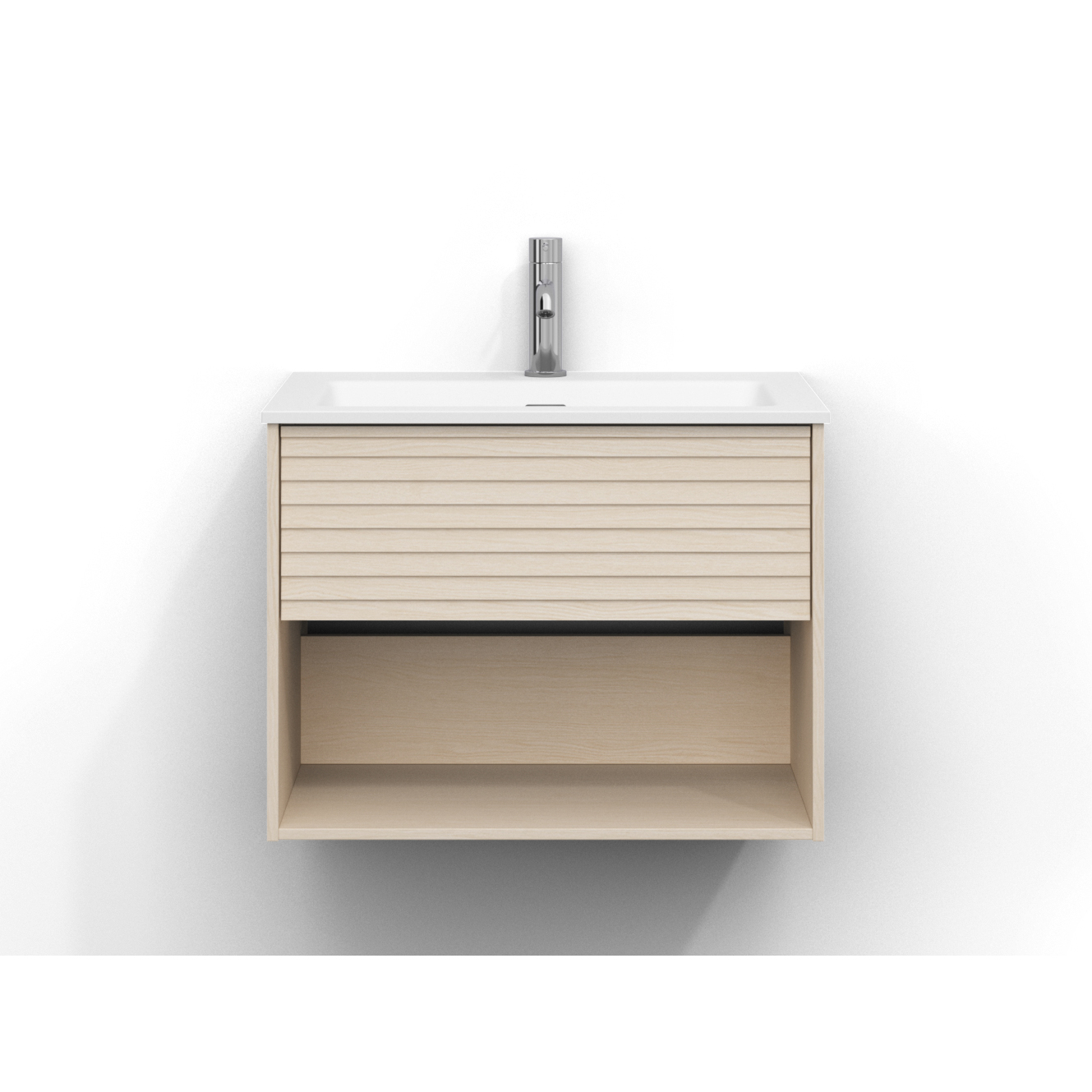 Tvättställsskåp Svedbergs Epos 60x45 med 1 Låda och 1 Öpen Hylla | badrum - badrumsmobler - tvattstallsskap-och-kommod | KakelKungen