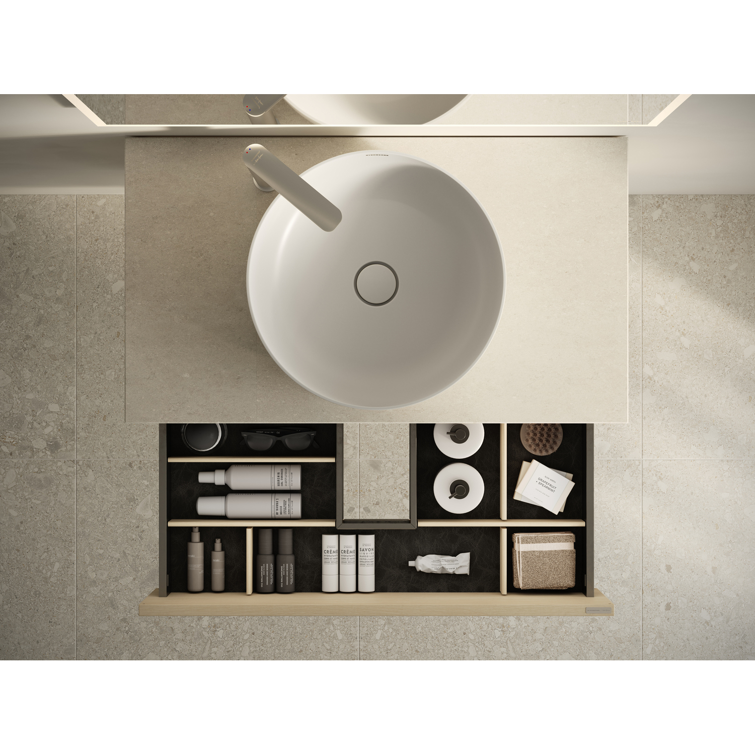 Tvättställsskåp Svedbergs Epos 80x45 med 2 Lådor