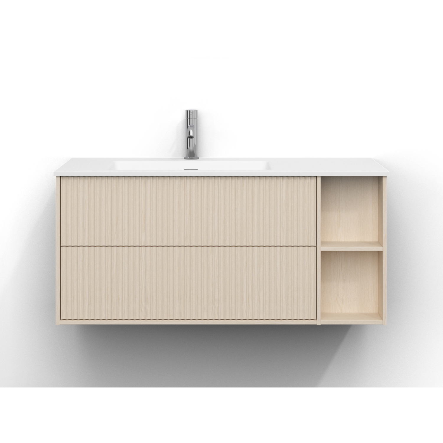 Tvättställsskåp Svedbergs Epos 100x45 med 2 Lådor och 2 Öppna Hyllor | badrum - badrumsmobler - tvattstallsskap-och-kommod | KakelKungen