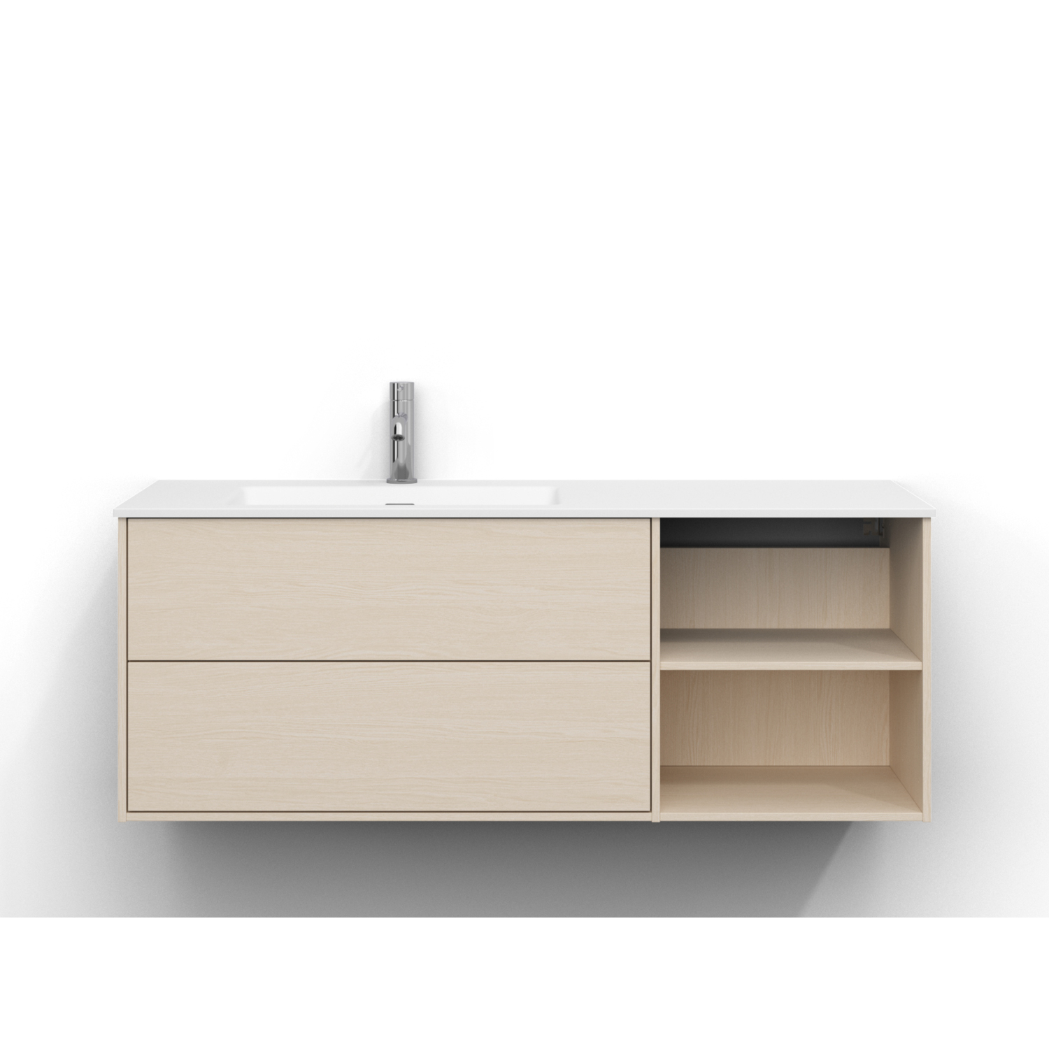 Tvättställsskåp Svedbergs Epos 120x45 med 2 Lådor och 2 Öppna Hyllor | badrum - badrumsmobler - tvattstallsskap-och-kommod | KakelKungen