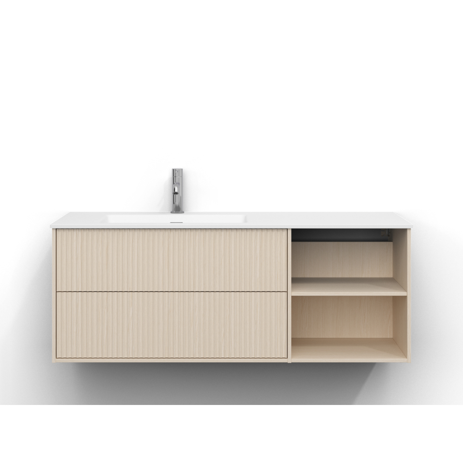 Tvättställsskåp Svedbergs Epos 120x45 med 2 Lådor och 2 Öppna Hyllor | badrum - badrumsmobler - tvattstallsskap-och-kommod | KakelKungen