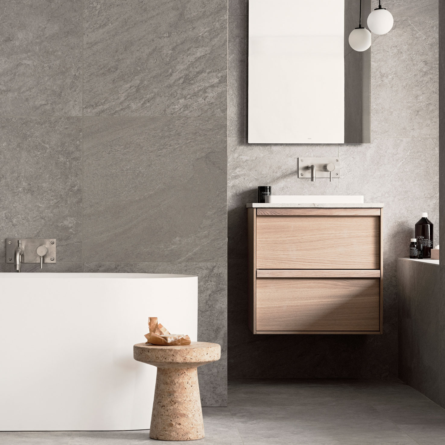 Klinker Bricmate D0505 Quartzit Grey 5x5 cm