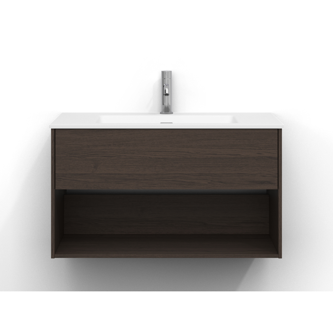 Tvättställsskåp Svedbergs Epos 80x45 med 1 Låda och 1 Öpen Hylla | badrum - badrumsmobler - tvattstallsskap-och-kommod | KakelKungen