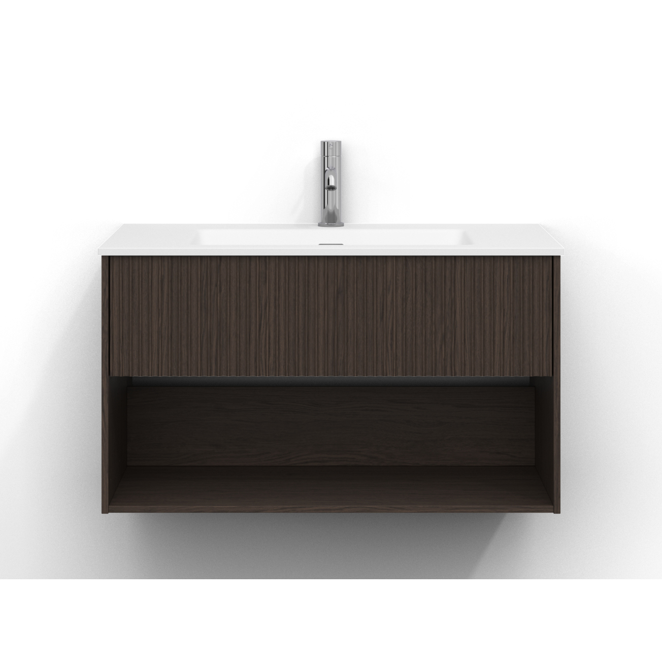 Tvättställsskåp Svedbergs Epos 80x45 med 1 Låda och 1 Öpen Hylla | badrum - badrumsmobler - tvattstallsskap-och-kommod | KakelKungen