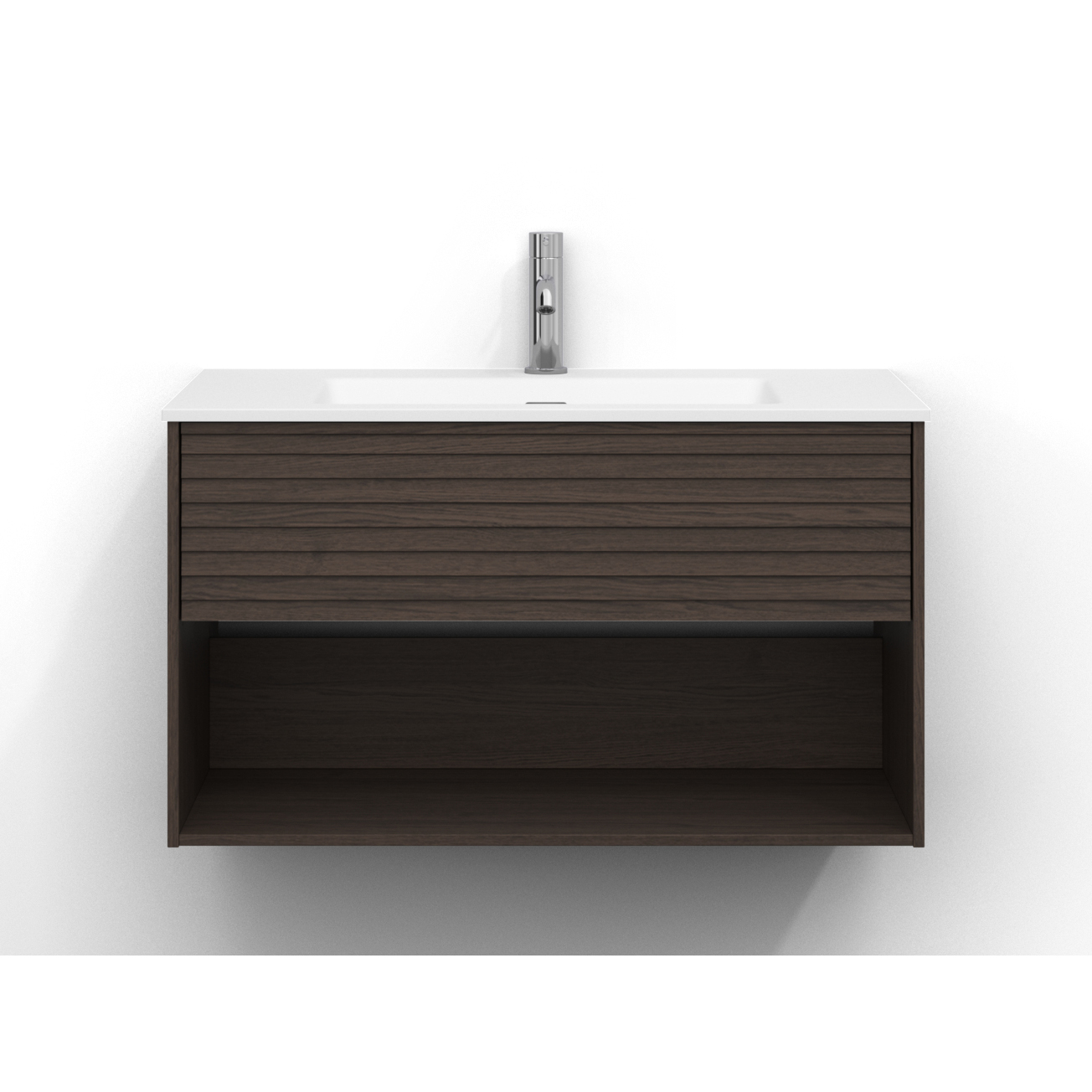 Tvättställsskåp Svedbergs Epos 80x45 med 1 Låda och 1 Öpen Hylla | badrum - badrumsmobler - tvattstallsskap-och-kommod | KakelKungen