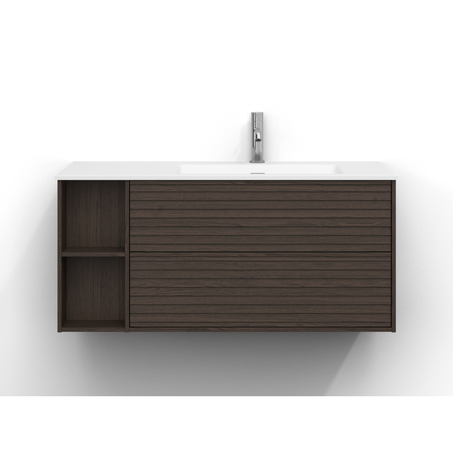 Tvättställsskåp Svedbergs Epos 100x45 med 2 Lådor och 2 Öppna Hyllor | badrum - badrumsmobler - tvattstallsskap-och-kommod | KakelKungen