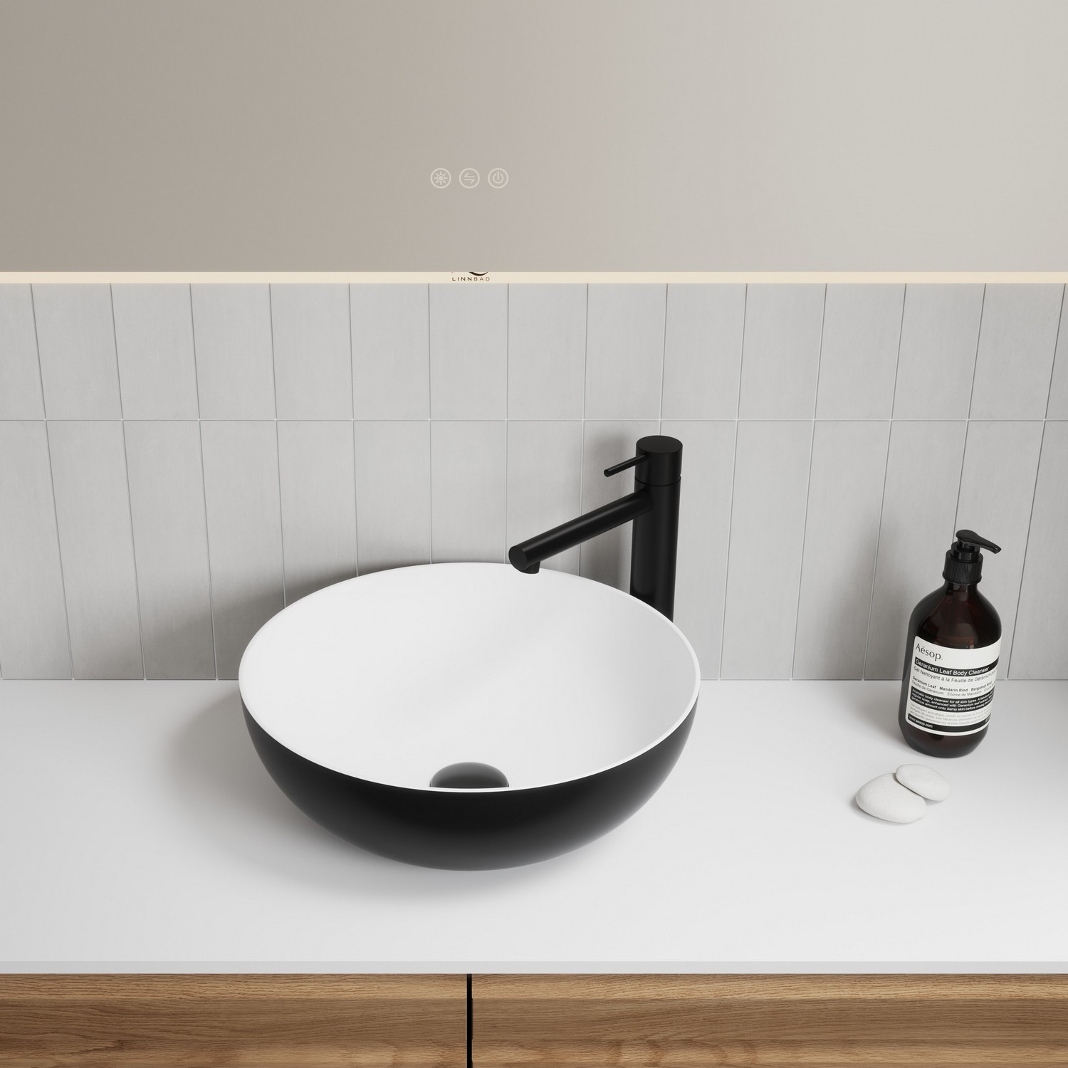 Servantskap Linn Bad Selma 120 cm 1 Skuff Eikestav