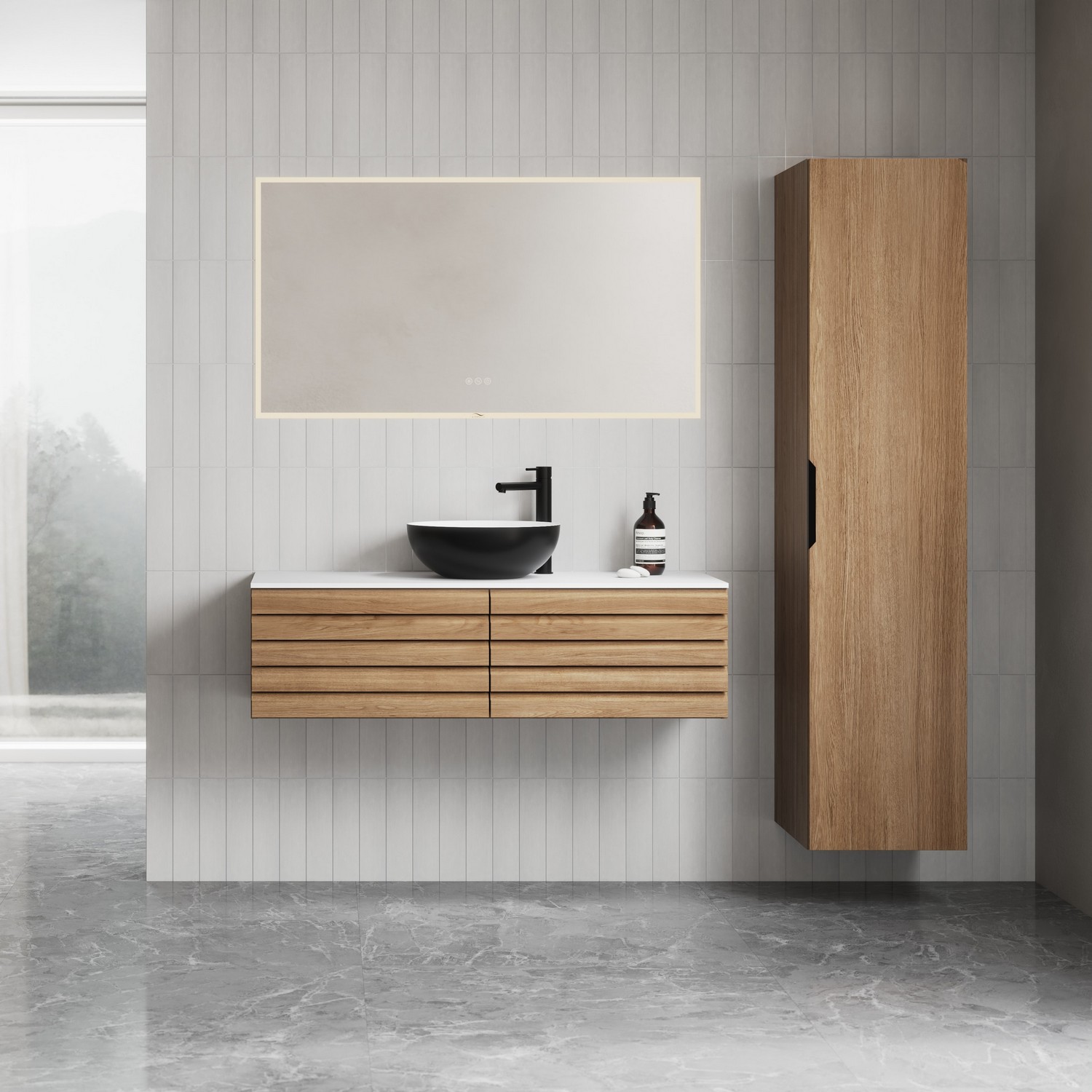 Servantskap Linn Bad Selma 120 cm 1 Skuff Eikestav