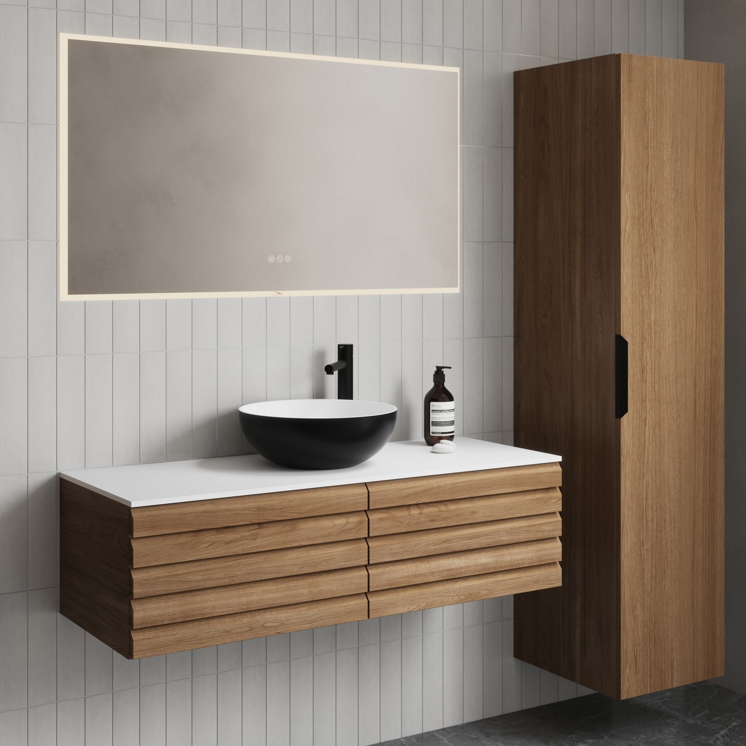 Servantskap Linn Bad Selma 120 cm 1 Skuff Eikestav