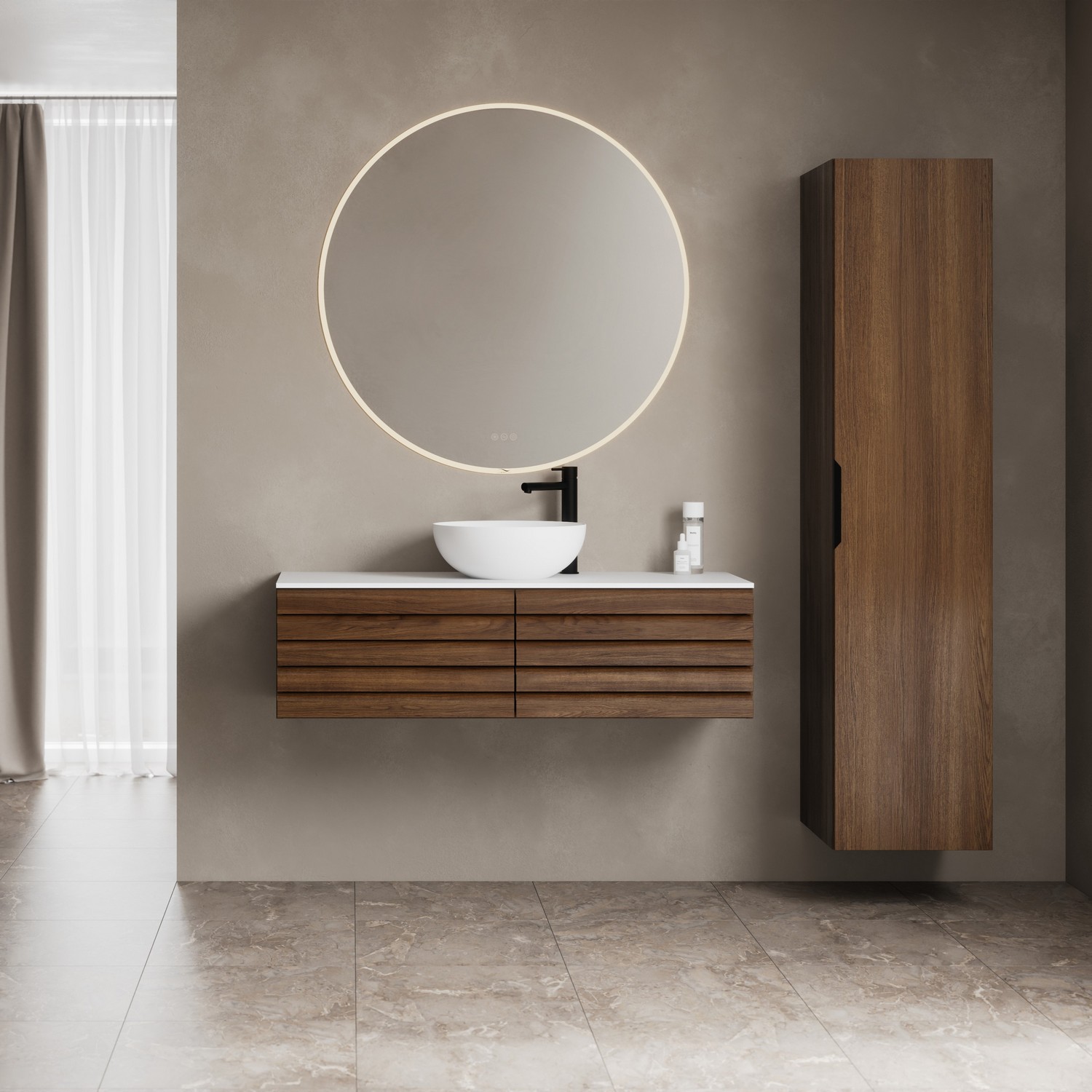 Servantskap Linn Bad Selma 120 cm 1 Skuff Eikestav