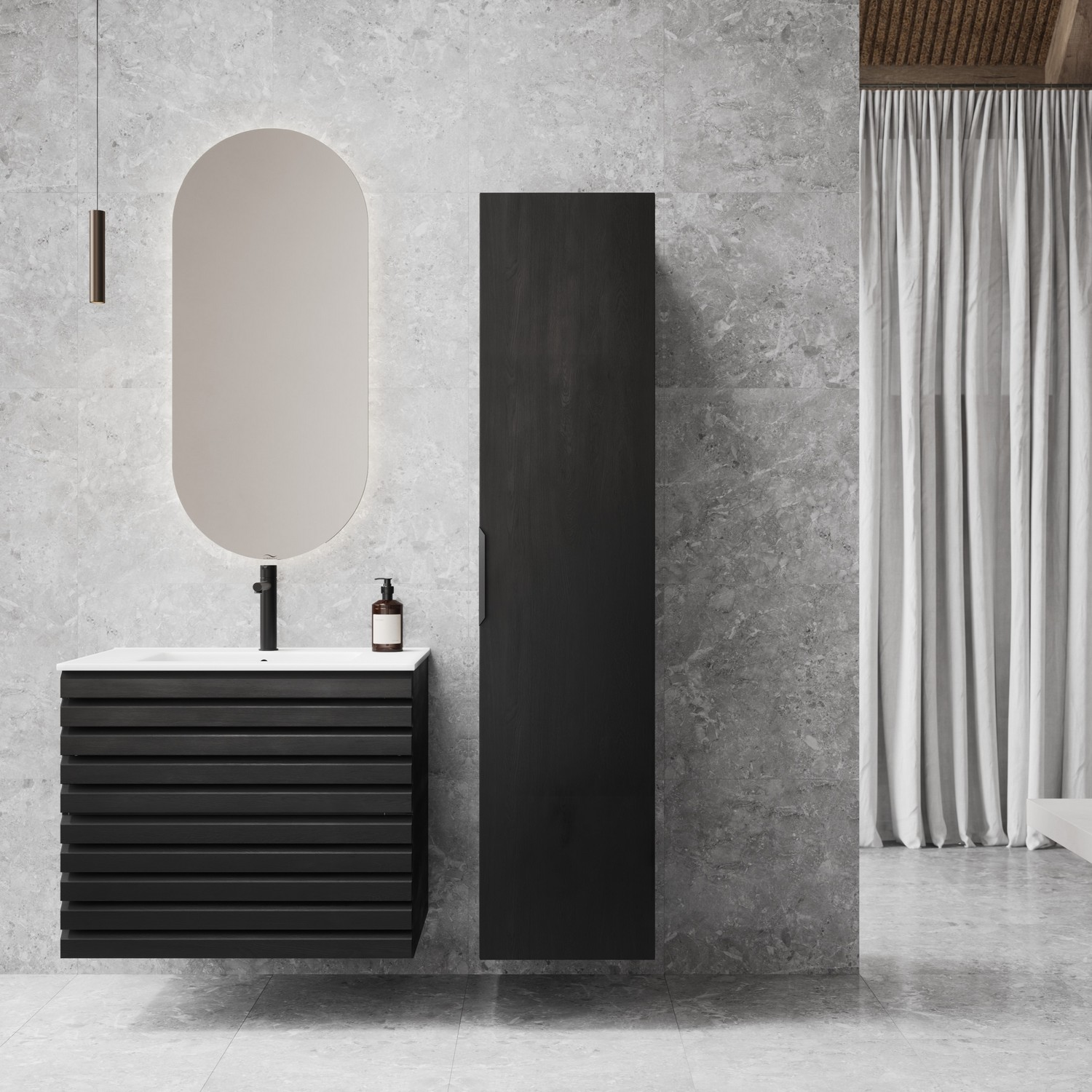 Servantskap Linn Bad Selma 80 cm 2 Skuffer