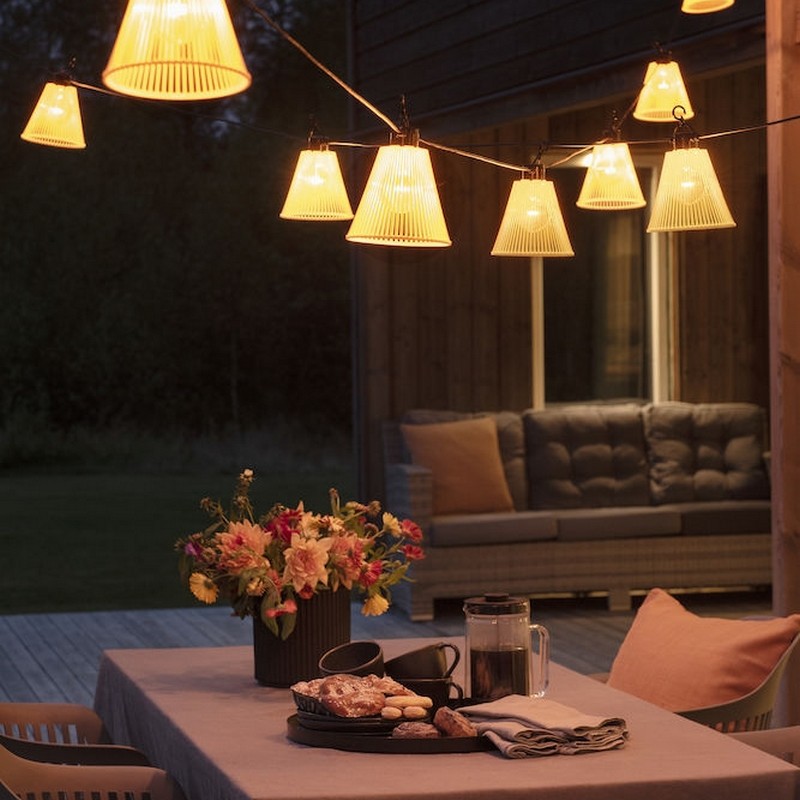 Tilleggslenke Gnosjö Konstsmide E27 10 Amber LED Skjermer