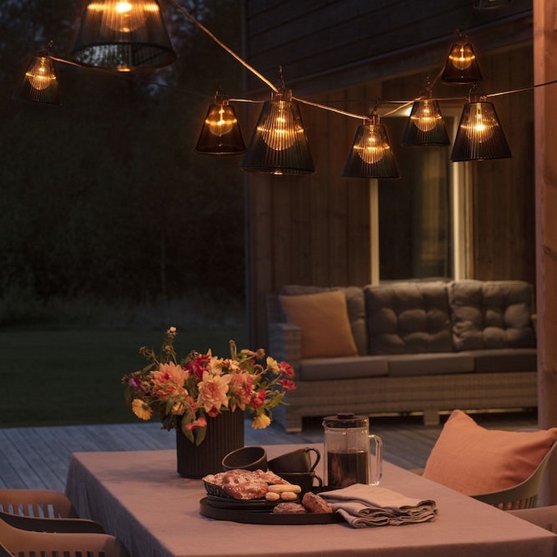 Tilleggslenke Gnosjö Konstsmide E27 10 Amber LED Skjermer