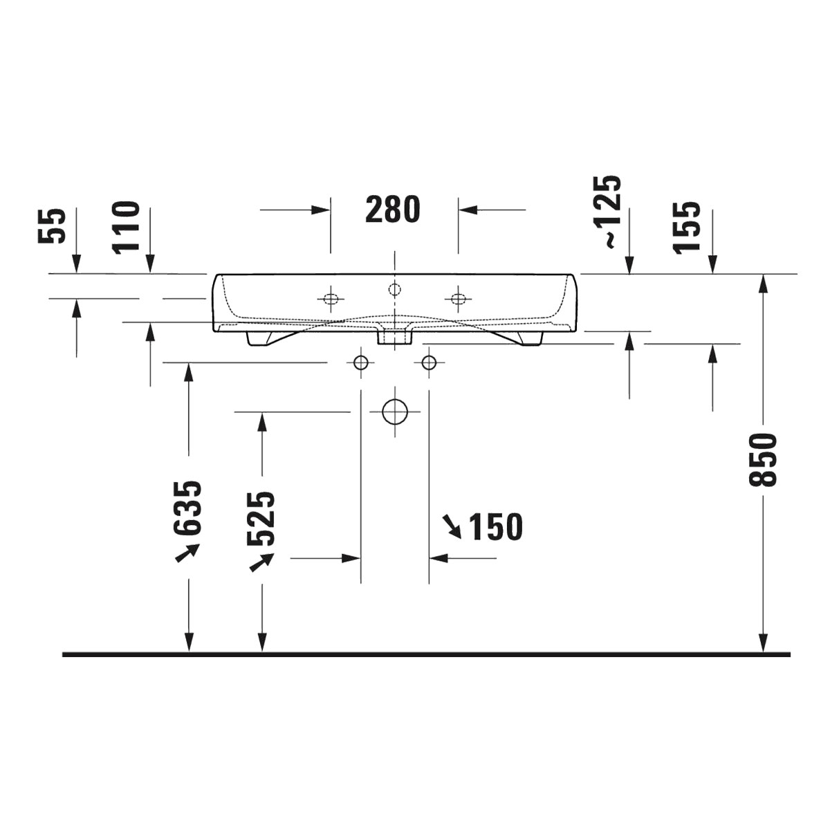 Tvättställ Duravit Qatego