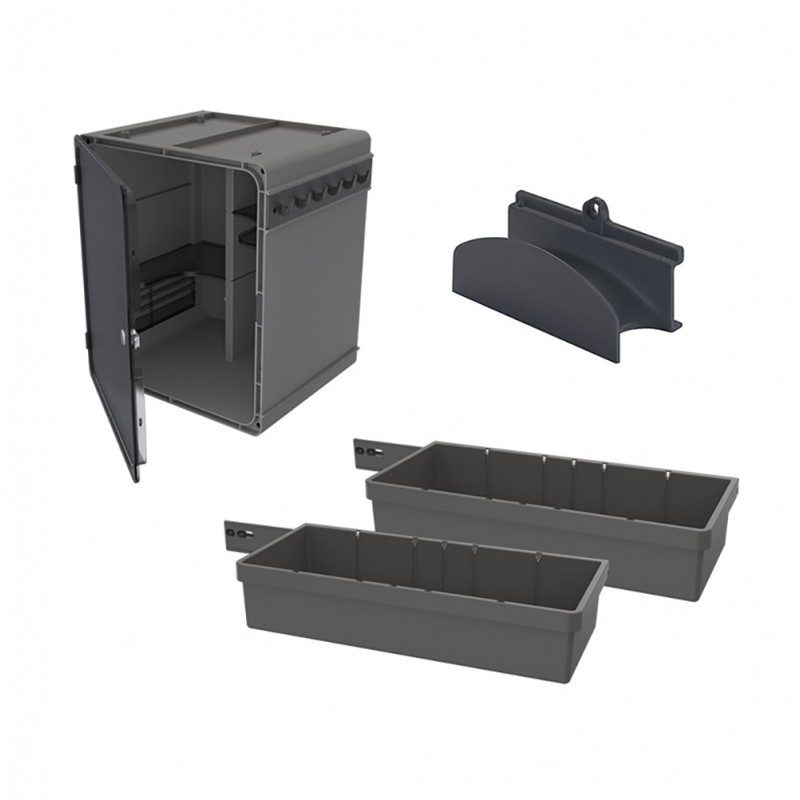 Oppbevaringssett Beslag Desig 4-deler Mørkegrå