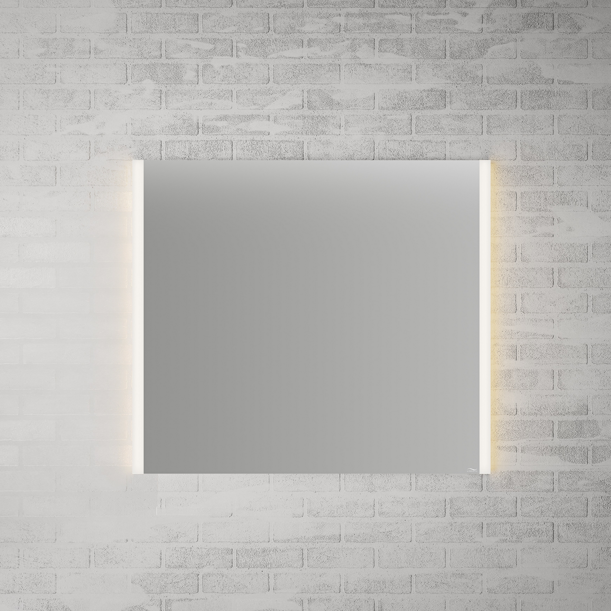 Speil Linn Bad Fyli med Frostet Lysfelt i Sidene