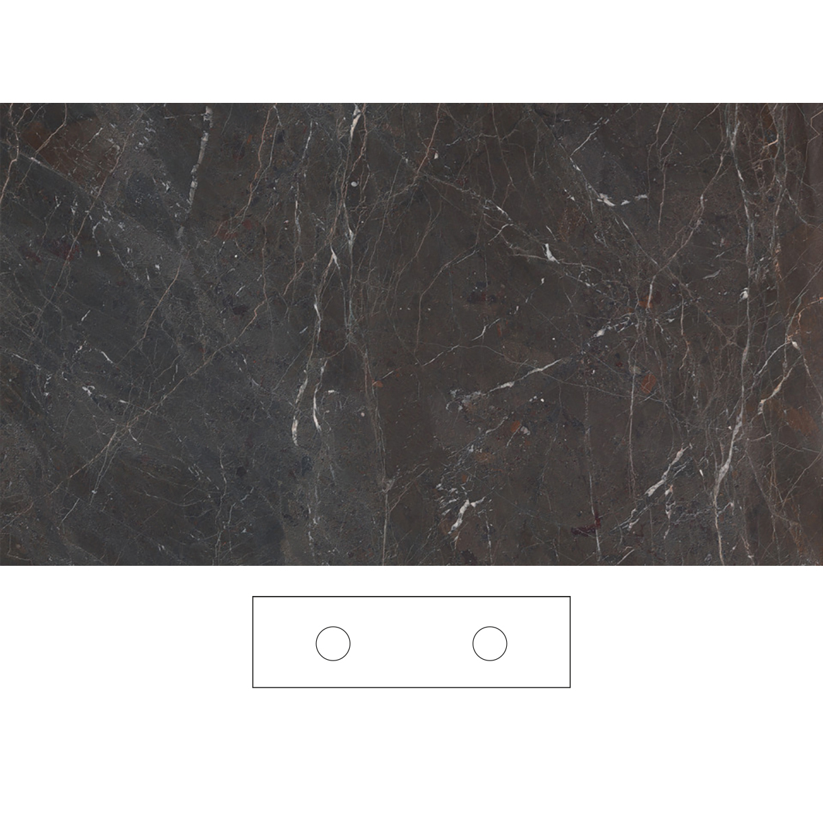 Bänkskiva Svedbergs Brecc för Dubbla Tvättställ | badrum - badrumsmobler - tillbehor-badrumsmobler | KakelKungen