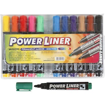 Power Liner Creativ Company Ass Farger Strek 1,5-3 mm 12 Stk/1 Pk