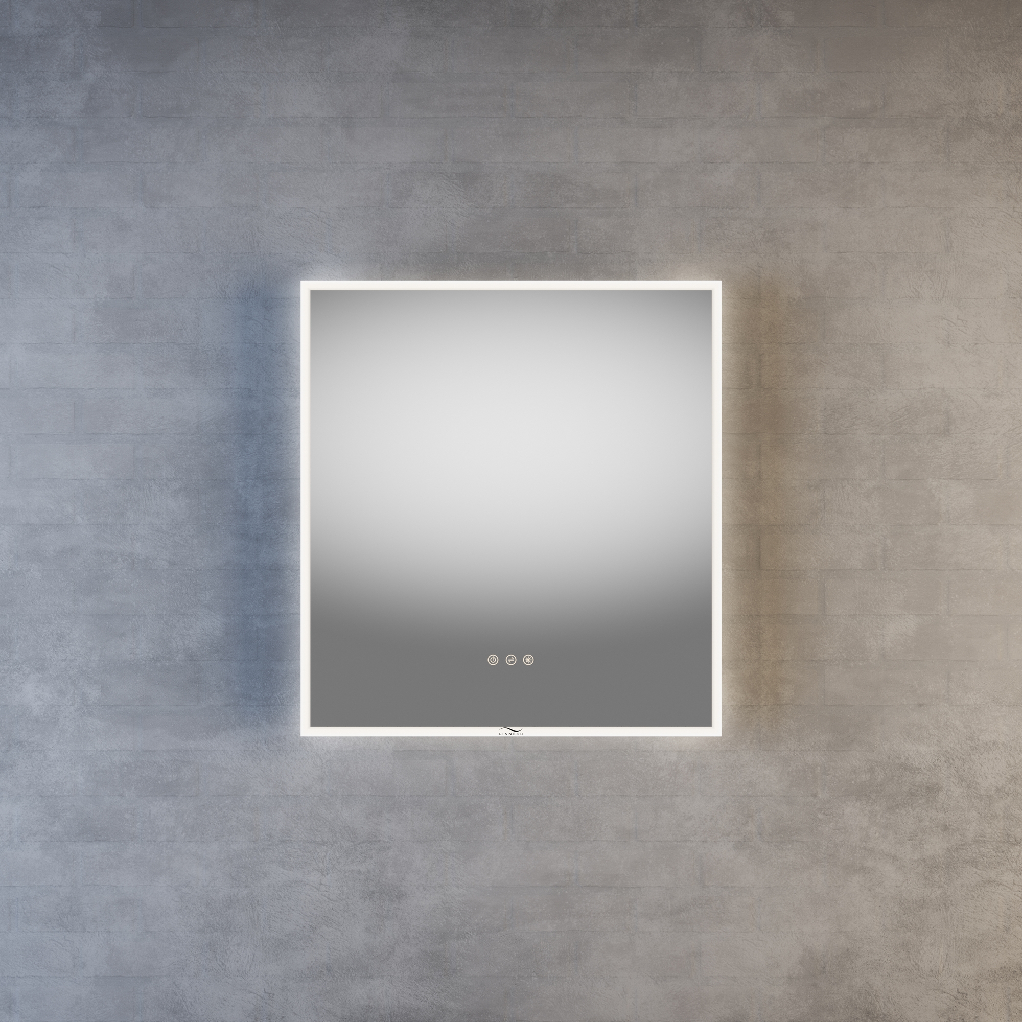 Speil Linn Bad Framjord med LED Lyskant