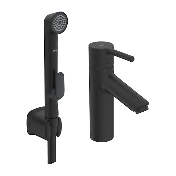 tvättställsblandare oras optima 2606af med självstängande handdusch