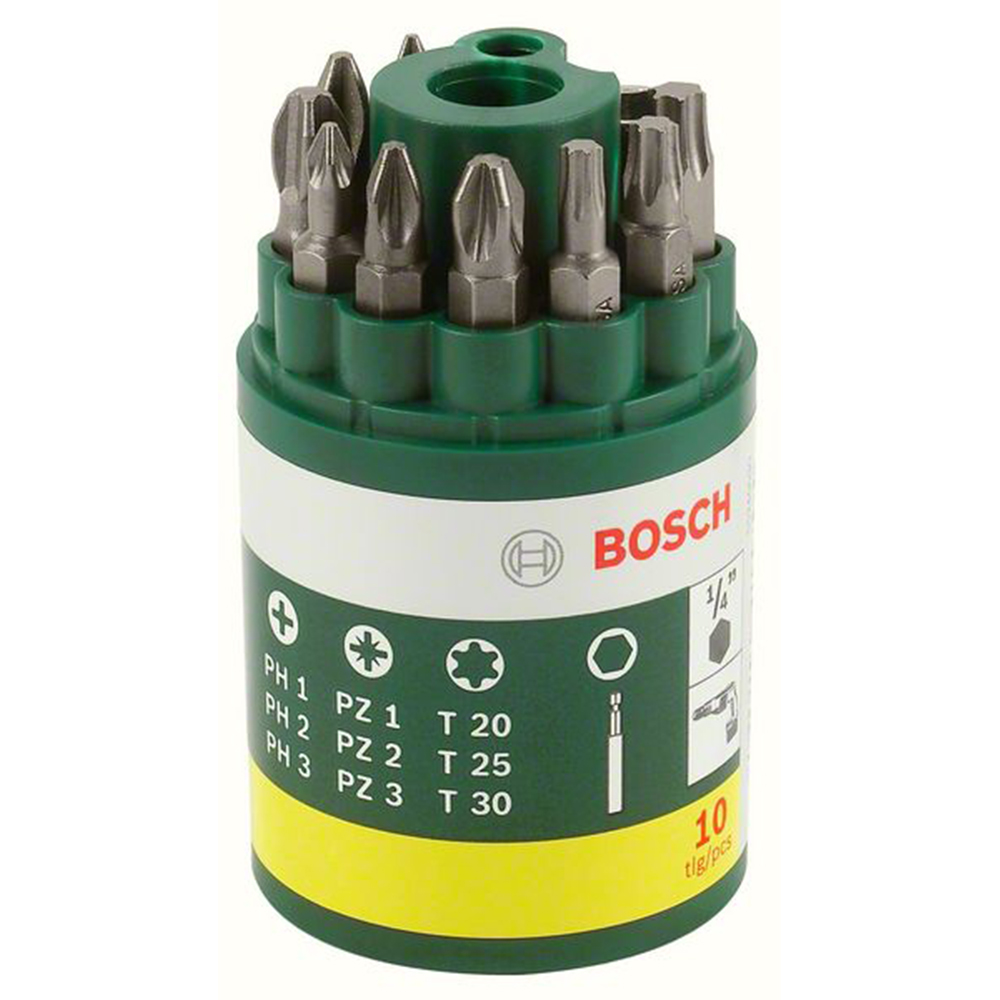 Bitsset Bosch Power Tools 10-delars
