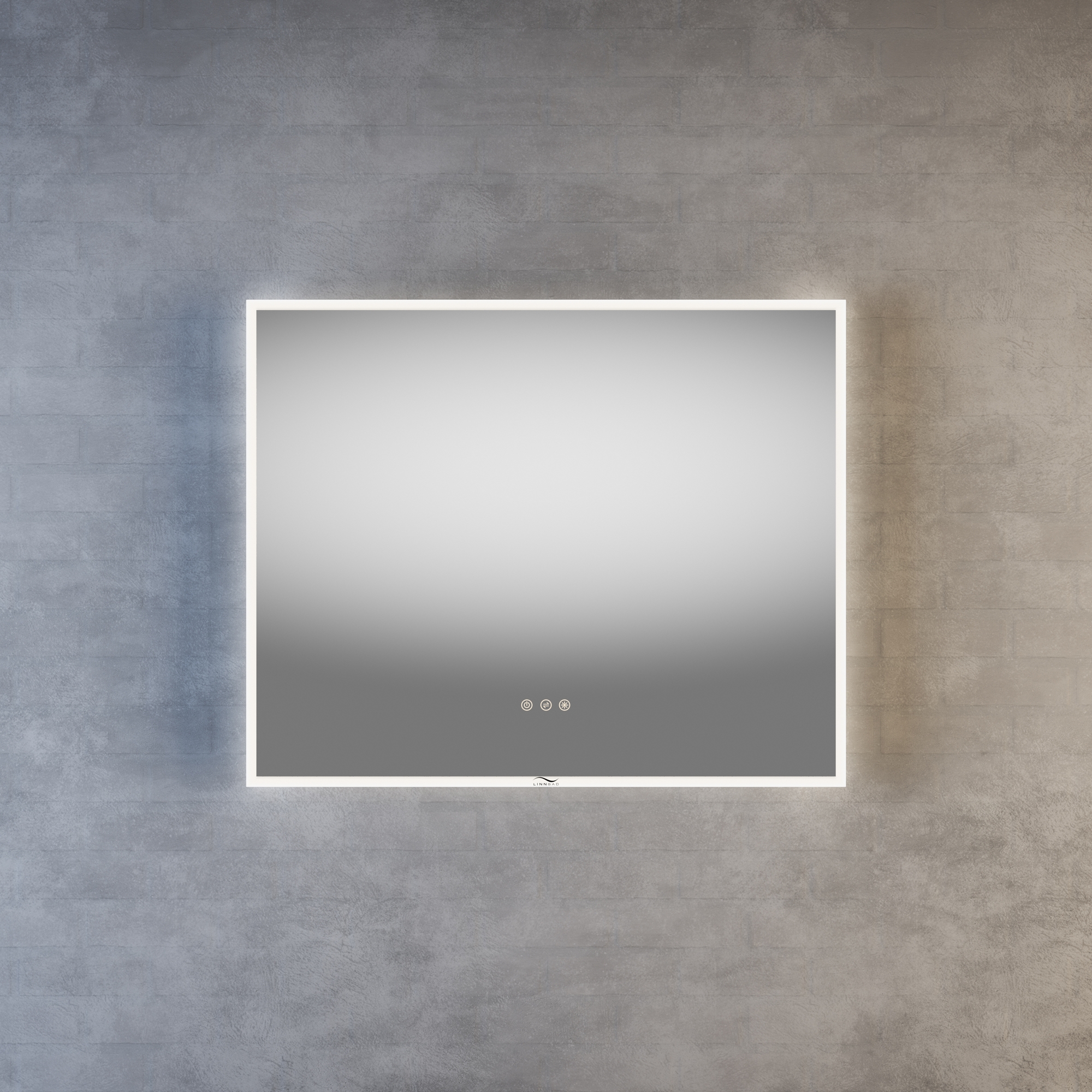 Speil Linn Bad Framjord med LED Lyskant