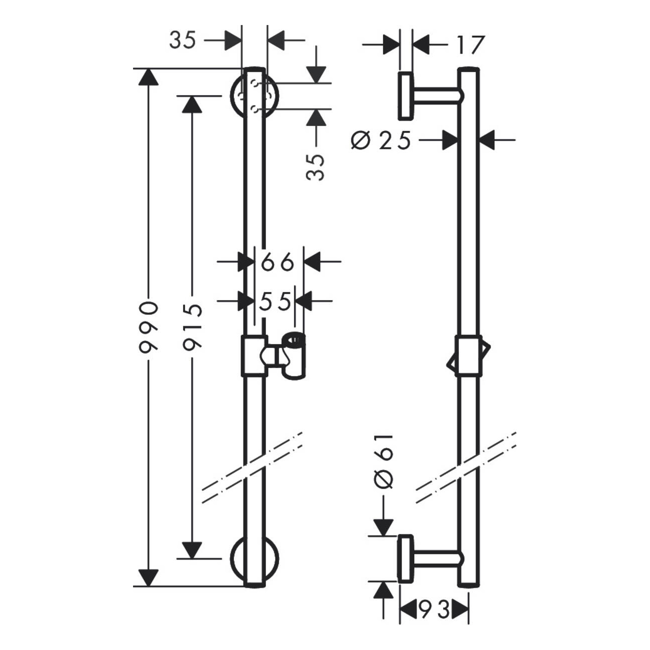 Duschstång Hansgrohe Unica Comfort