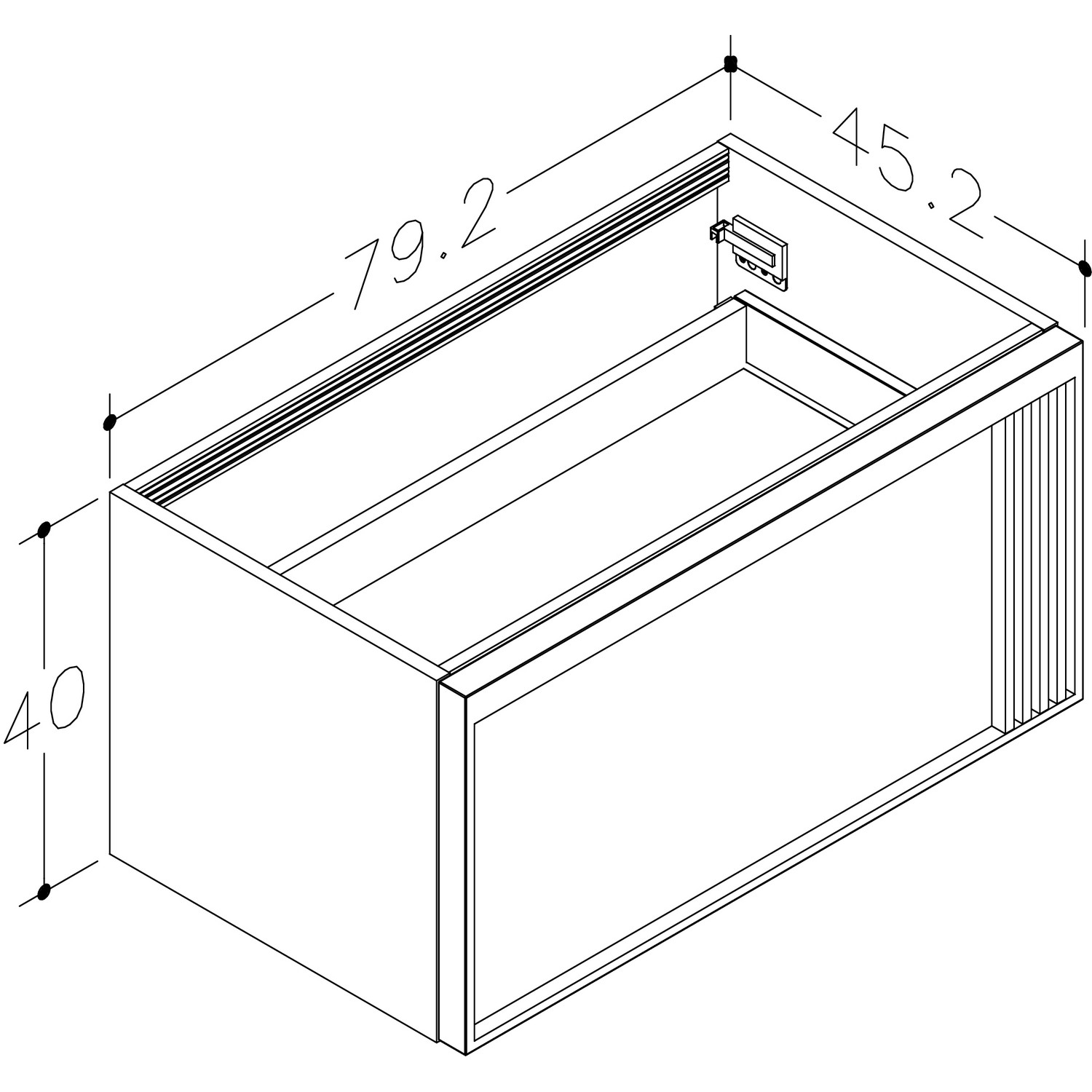 Benkeskap Korsbakken Bad Sole med Spiler