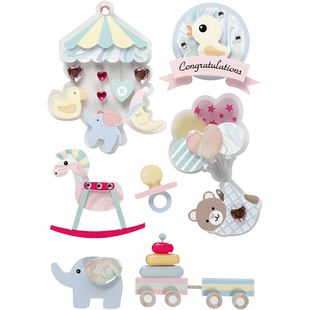 3D Stickers Creativ Company Baby 8-Pk