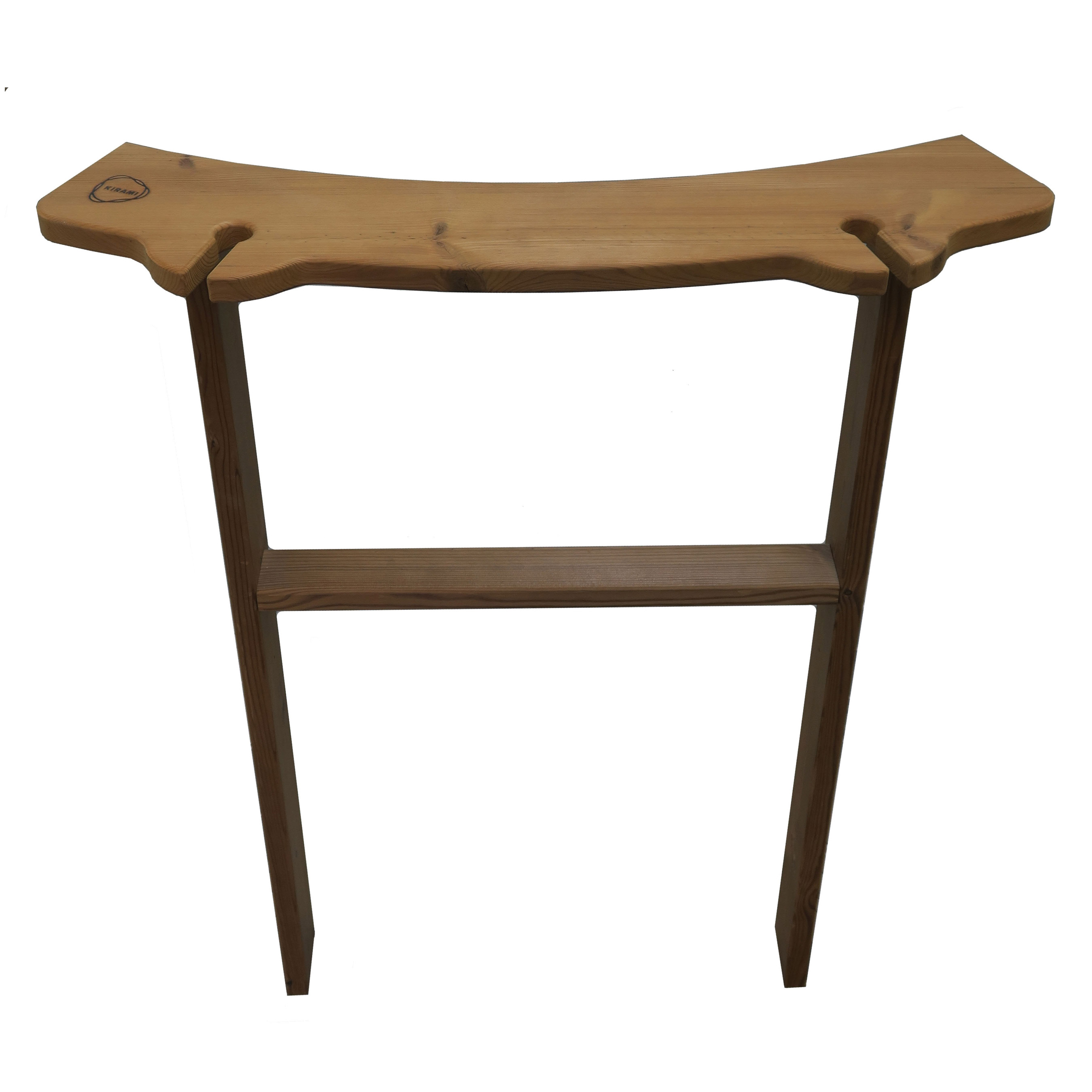 Dryckeshållare Kirami Drink Arc med Ben Värmebehandlad furu