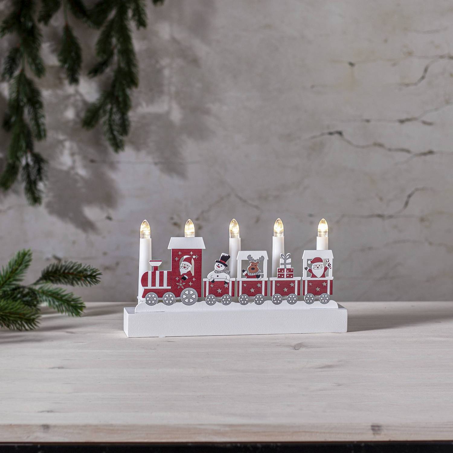 Adventstake Star Trading Jolly 5 Lys Batteridrevet