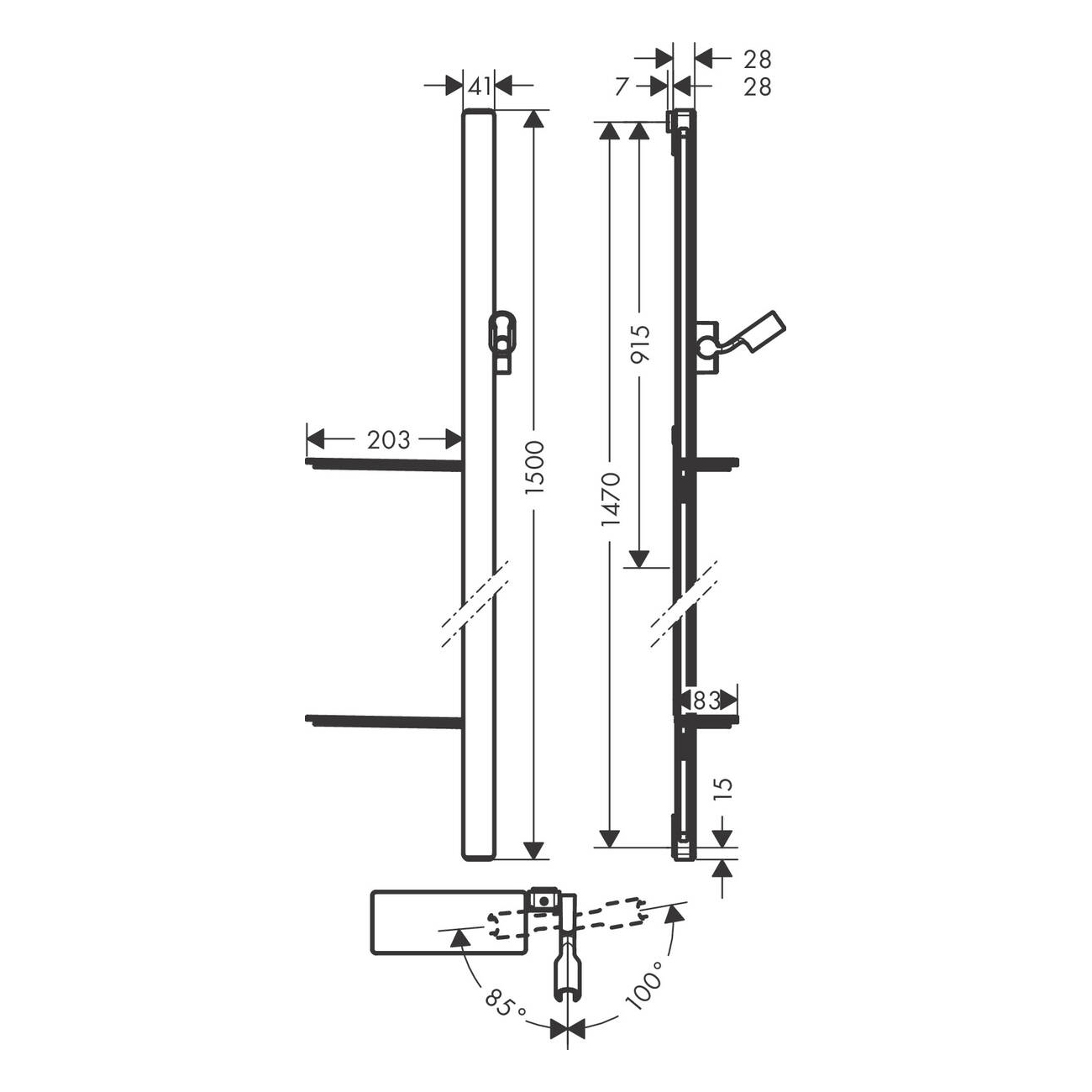 Duschstång Hansgrohe Unica