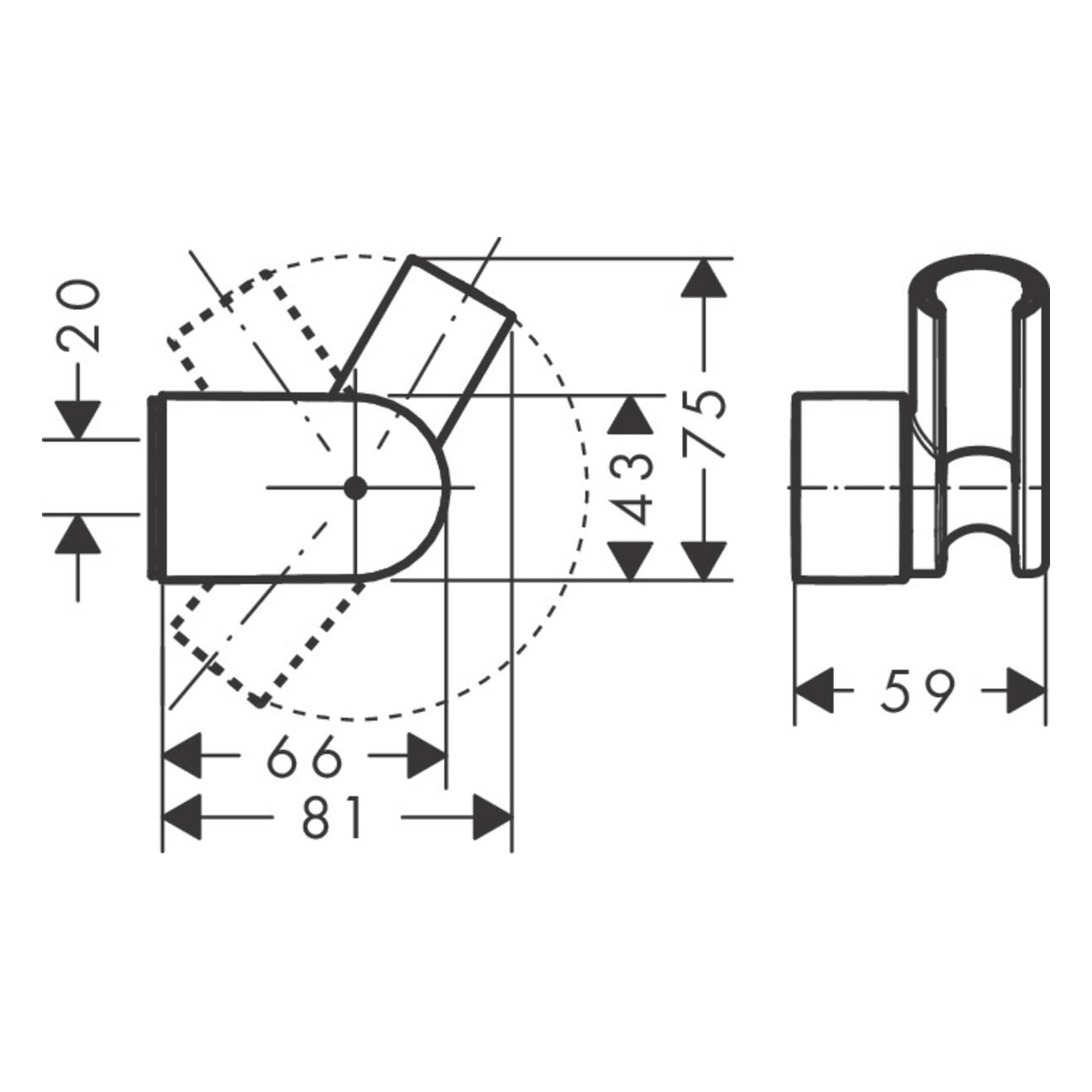 Dusjholder Hansgrohe Porter Vario