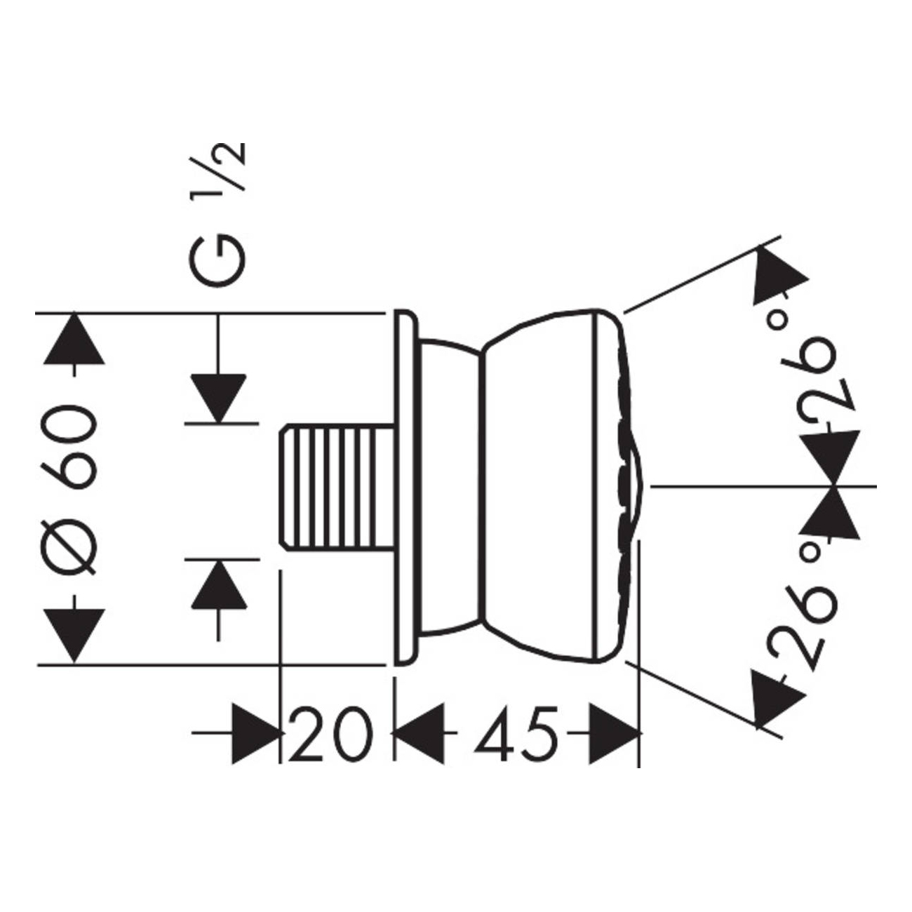 Sidodusch Hansgrohe Bodyvette 1jet