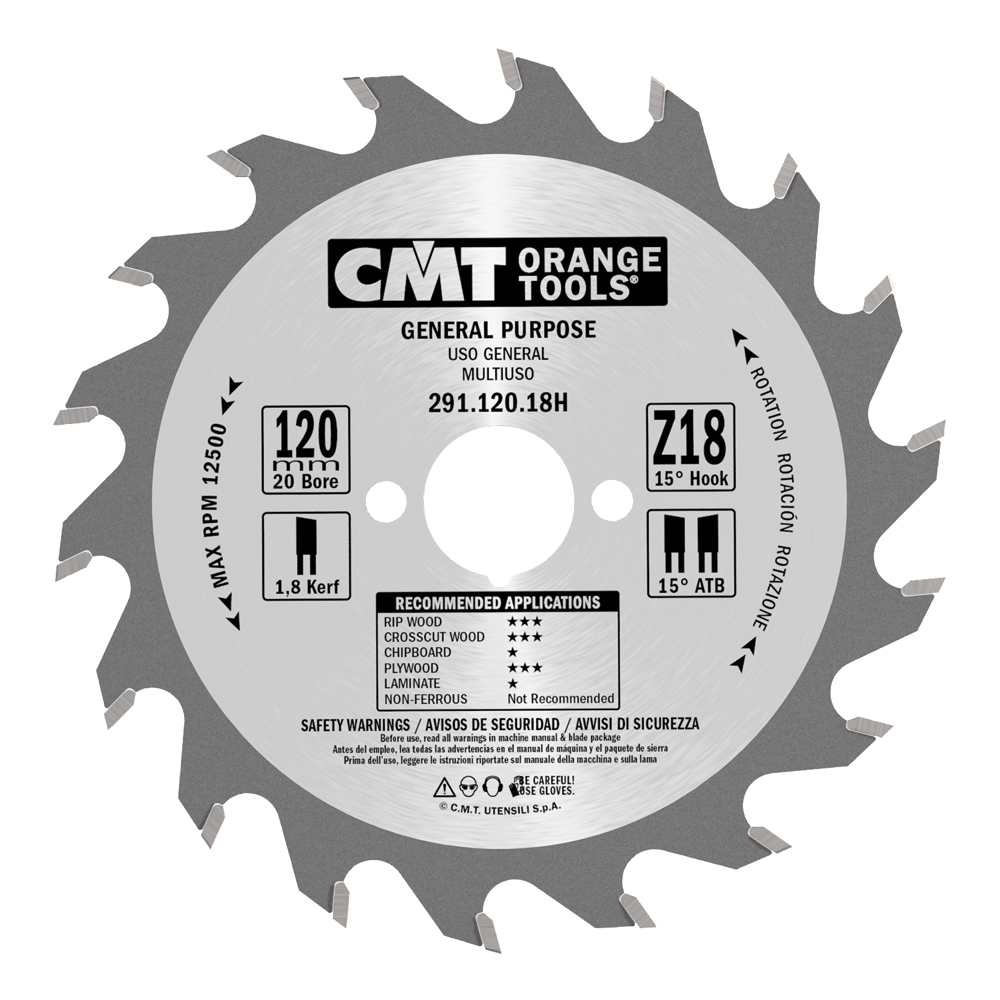 Sågklinga CMT Orange Tools Kapning/Klyvning 120x1,8x20 mm