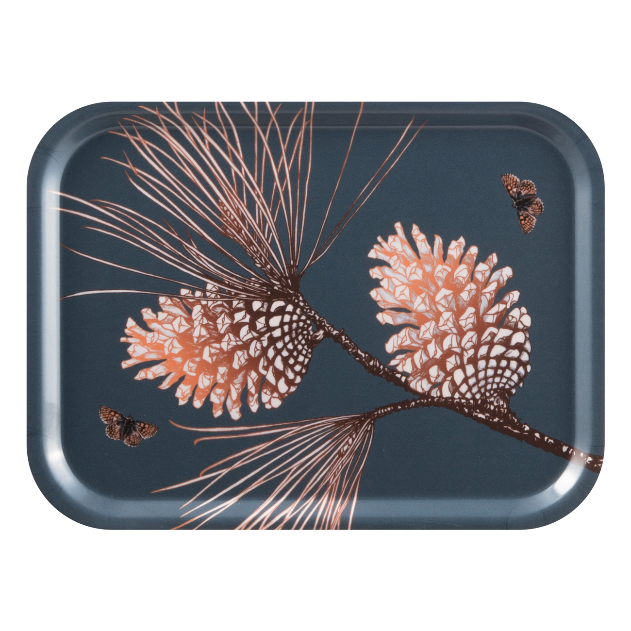 Bricka Åry Trays Pine Cone Färg: Blå, BxL: 27x20 cm
