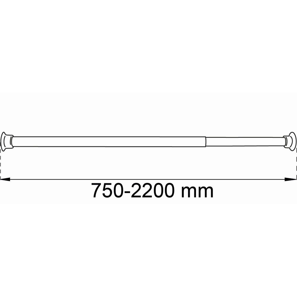 Dusjstang Habo 750-2200 mm