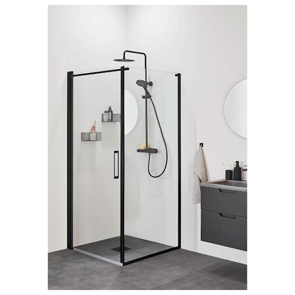 Duschhörn Noro Frost Concept Klarglas Svart